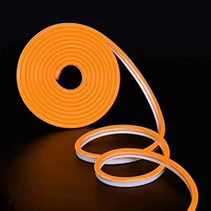 rsct neon rope light silicon dc light 5 meter164 feet or home indoor and outdoor flexible waterproof festival decorative light with 12v dc adapter include- orange