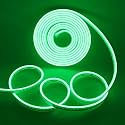 RSCT Neon Rope Light Silicon DC Light (5 Meter/16.4 Feet) or Indoor and Outdoor Flexible Waterproof Home Decorative Light with 12v DC Adapter Include- Green
