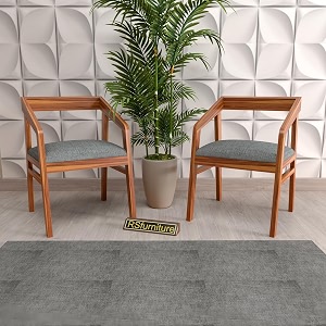 solid sheesham wood armchair set of 2 for living room  armchair for outdoor amp balcony  two seater sofa chair  dining chair  rosewood natural finish