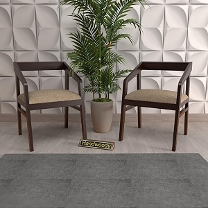 solid sheesham wood armchair set of 2 for living room  armchair for outdoor amp balcony  two seater sofa chair  dining chair  rosewood walnut finish