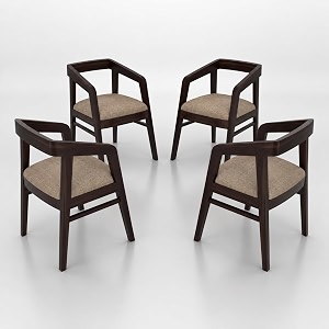 solid sheesham wood arm chair set of 4 for living room  armchair for outdoor amp balcony  four seater sofa chair  dining chair  rosewood walnut finish