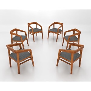 solid sheesham wood arm chair set of 6 for living room  armchair for outdoor amp balcony  six seater sofa chair  dining chair  rosewood natural finish