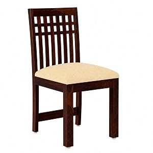 solid sheesham wood dining chair only  wooden dinning chair with cushion for kitchen amp dining room  rosewood walnut finish 1 seat