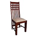 Solid Sheesham Wood Dining Chair Only | Wooden Dinning Chair with Cushion for Kitchen &amp; Dining Room | Rosewood, Natural (1 Seat)