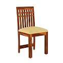 Wooden Dining Chair Only | Wooden Dining Chairs | Dining Room Furniture with Cushions | Dining Chair Set of 1 | Study Chair with Cushion for Dining Honey