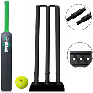 rskon full size cricket set  plastic bat tennis ball  stumps 15 years cricket kit