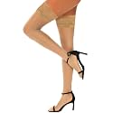 RSLOVE Lace Top Thigh High Stockings with Antiskid Silicone Stay Up Silky Semi Sheer Pantyhose Sexy Lingerie for Women