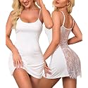 RSLOVE Women Lingerie Babydoll Nightgowns, Lace Strappy Chemise Dress