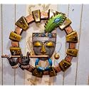 RSN Metal Flower Frame Wall Hanging for Home Decoration Decor, Wall Sculpture for Hall Living Room, Bedroom (Multicolour) 23X23 Inch(Multicolor)