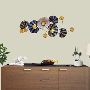 rsn metal metal aesthetic wall art sculpture hanging for living roombedroomhomeoffice multi aesthetic 33x13 inch