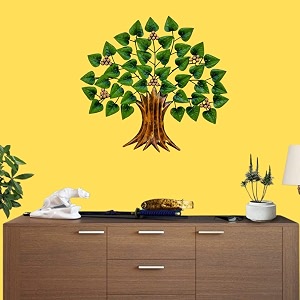 rsn metal metal aesthetic wall art sculpture hanging for living roombedroomhomeoffice green tree of life 30x27 inch