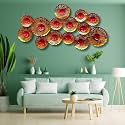 RSN Metal Metal Aesthetic Wall Art Sculpture Hanging For Living Room/Bedroom/Home/Office (Red: Aesthetic) 55X33 Inch