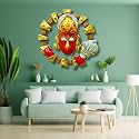 RSN Metal Multicolor Hanuman Ji Round Frame Metal Frame Wall Décor entrance, Wall Hanging for Living Room, Wrought iron, Wall Art Decor Hanging for home decoration Living Room, Bedroom, Home, Office, Hotel -18 Inch
