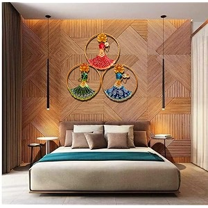 rsn retro style decorative 3 musician doll wall decor framewall hangings for living roombedroomhallrestrohome decoration 16 x 95 x25 inch
