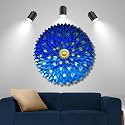 RSN Retro Style Decorative Modern Art Metal Wall Hanging/Wall Decor Baberton Daisy Flower Home Decorations (Blue, 30X4X30 Inch)