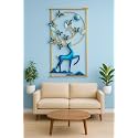 RSN Wall Art Deer And Butterfly Metal Frame with LED, Wall Sculpture for Living Room, Bedroom, Office Decoration Wall Hanging for Home Decorative-A2