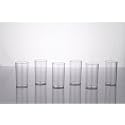 6-Piece Unbreakable Transparent Plastic Glass Set, 300 ML (Polycarbonate, Tumbler, Wine Glass, 6 Piece)