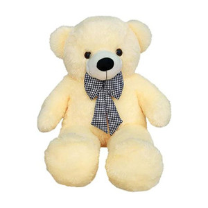 rss soft toys stuffed toys 3 feet cream teddy bear for girlsboys for special birthdaysvalentinedays  88cm  - 89 cm