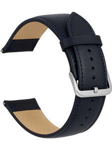 rstraps 22mm blue 22 mm genuine leather watch strap