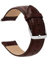 RStraps 22mm Premium Dark Brown Croc Pattern Leather Watch Strap for Premium Watches 22 mm Genuine Leather Watch Strap