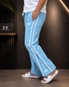 RSV Men Striped Light Blue Track Pants