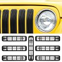 RT-TCZ Clip-on Grille Front Mesh Grille Inserts for 1997-2006 Jeep Wrangler TJ &amp; Unlimited (TJ-black-01)