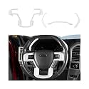 RT-TCZ Dashboard Panel Cover Interior Trim Kit Decoration Interior Accessories for Ford F150 2015-2020 (White)
