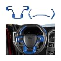 RT-TCZ Dashboard Panel Cover Interior Trim Kit Decoration Interior Accessories for Ford F150 2015-2020 (Blue)