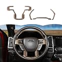 RT-TCZ Dashboard Panel Cover Interior Trim Kit Decoration Interior Accessories for Ford F150 2015-2020 (Wood Grain)