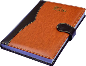 rtc leather cover b5 diary ruling 365 pages black with brown