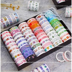 rthd washi tape set cute unicorn decorative masking tapes diy crafts scrapbooking bullet journals planners random colour pack of 40 rolls