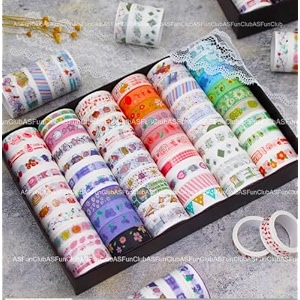 rthd washi tape set cute unicorn decorative masking tapes diy crafts scrapbooking bullet journals planners random colour pack of 10 rolls