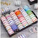 RTHD Washi Tape Set, Cute Unicorn Decorative Masking Tapes, DIY Crafts, Scrapbooking, Bullet Journals, Planners, Random Colour (Pack of 40 Rolls)