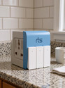 RTS Blue Individual Switch 3-in-1 Universal Travel Adapter Multi-Plug with Individual Switch Socket Three Pin Plug (Blue)
