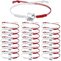 Rtteri 20 Pcs Cheerleader Gifts Cheer Bracelet Girls Charm Bracelet Adjustable Cheerleader Gifts For Cheer Team Jewelry Accessories Bulk