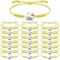 Rtteri 20 Pcs Cheerleader Gifts Cheer Bracelet Girls Charm Bracelet Adjustable Cheerleader Gifts For Cheer Team Jewelry Accessories Bulk