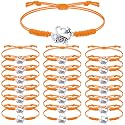 Rtteri 20 Pcs Cheerleader Gifts Cheer Bracelet Girls Charm Bracelet Adjustable Cheerleader Gifts For Cheer Team Jewelry Accessories Bulk