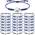 Rtteri 20 Pcs Cheerleader Gifts Cheer Bracelet Girls Charm Bracelet Adjustable Cheerleader Gifts For Cheer Team Jewelry Accessories Bulk