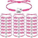 Rtteri 20 Pcs Cheerleader Gifts Cheer Bracelet Girls Charm Bracelet Adjustable Cheerleader Gifts For Cheer Team Jewelry Accessories Bulk