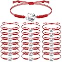 Rtteri 20 Pcs Cheerleader Gifts Cheer Bracelet Girls Charm Bracelet Adjustable Cheerleader Gifts For Cheer Team Jewelry Accessories Bulk