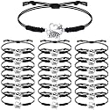 Rtteri 20 Pcs Cheerleader Gifts Cheer Bracelet Girls Charm Bracelet Adjustable Cheerleader Gifts For Cheer Team Jewelry Accessories Bulk