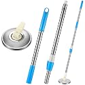 Rtteri Spin Mop Replacement Handle, 360 Rotating Telescopic Pole, Blue