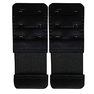rtx save your bra increase bra hook extender-2 hook - 3 rows with extra elastic black
