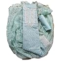 Rubani Women's Heavy Chanderi Cotton Embroidery Work Unstitched Salwar Suit Dress Material With Organza Work Dupatta(Free Size)