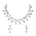 Rubans AD Zircon Designer Drop Necklace Set