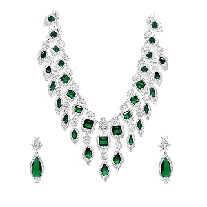 Rubans AD Zircon Ethnic Jewellery Set for