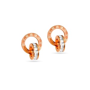 rubans demifine gold plated ad zircon hoops huggies earrings for women