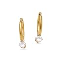 Rubans Demifine Gold Plated AD Zircon Hoops Huggies Earrings For Women