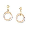Rubans Dual Plated Matte Finish Drop Hoop