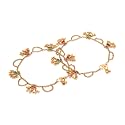 Rubans Gold Plated Charm Layered Anklet Party
